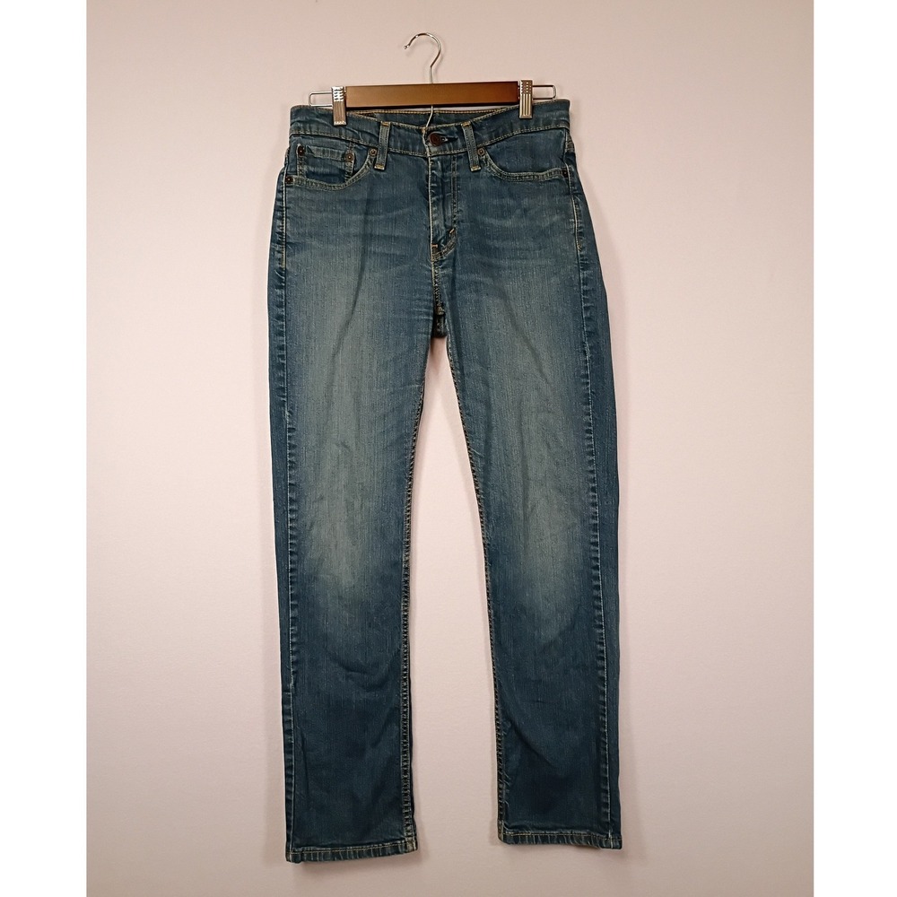 Classic Americana Levis 514 Mens 29x30 Blue Straight Fit Stretch Denim Jeans